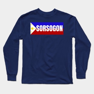 Province of Sorsogon in Philippines Flag Long Sleeve T-Shirt